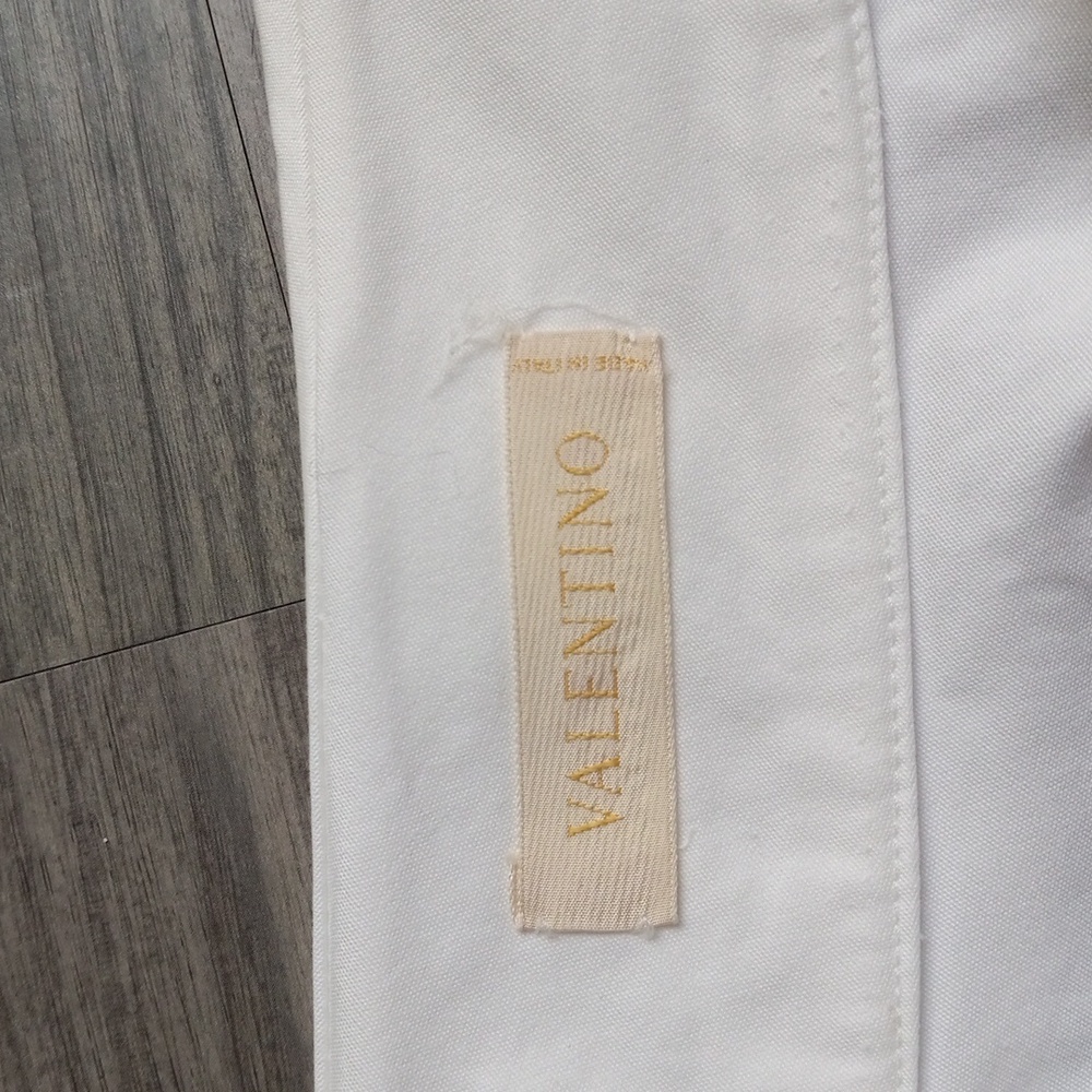 Valentino Flare Skirt Women's Ivory Cotton Size 6 Made in Italy - Picture 6 of 14